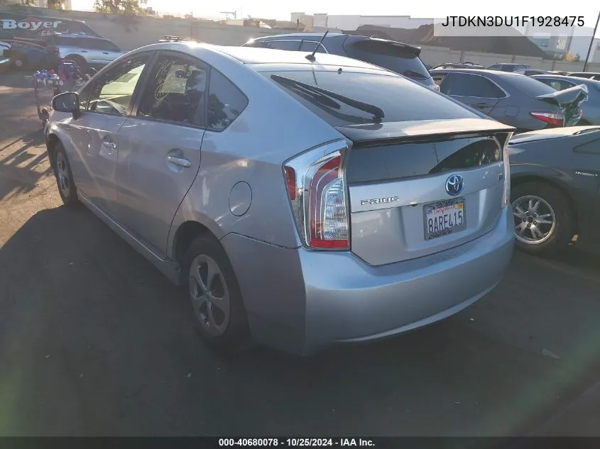 2015 Toyota Prius Two VIN: JTDKN3DU1F1928475 Lot: 40680078