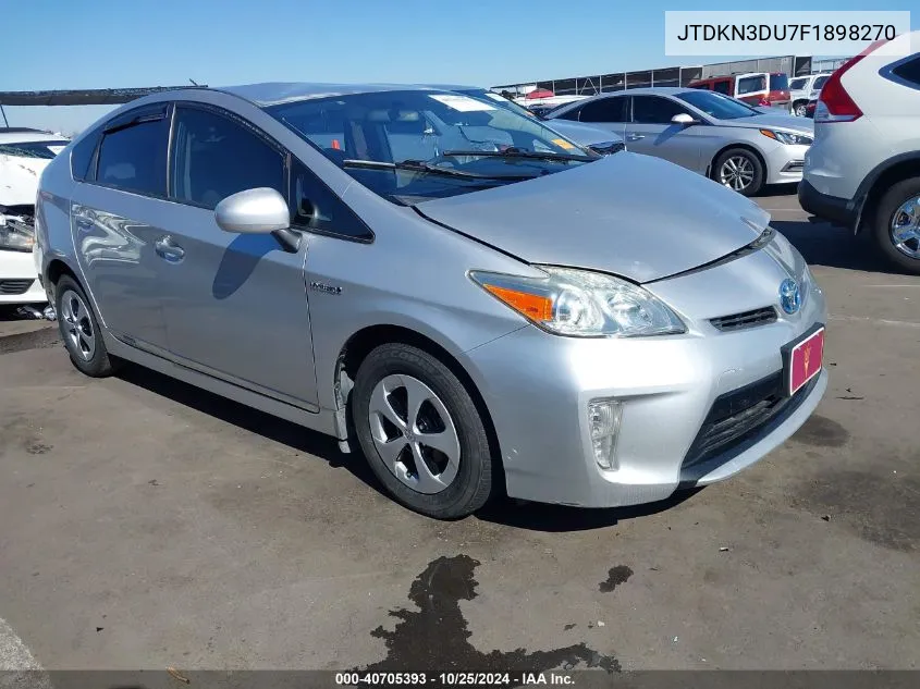 2015 Toyota Prius Two VIN: JTDKN3DU7F1898270 Lot: 40705393