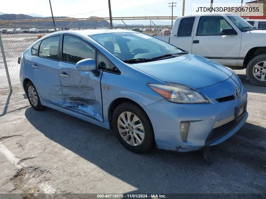 2015 Toyota Prius Plug-In VIN: JTDKN3DP3F3067055 Lot: 40715078