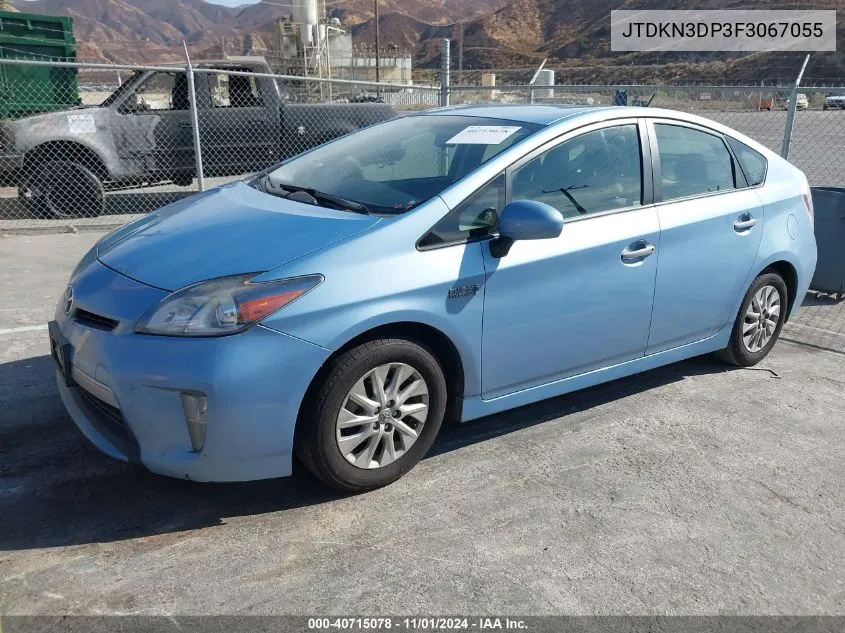 2015 Toyota Prius Plug-In VIN: JTDKN3DP3F3067055 Lot: 40715078