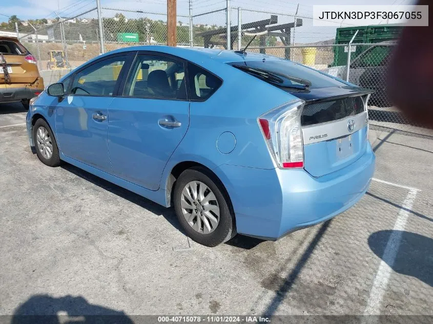 2015 Toyota Prius Plug-In VIN: JTDKN3DP3F3067055 Lot: 40715078