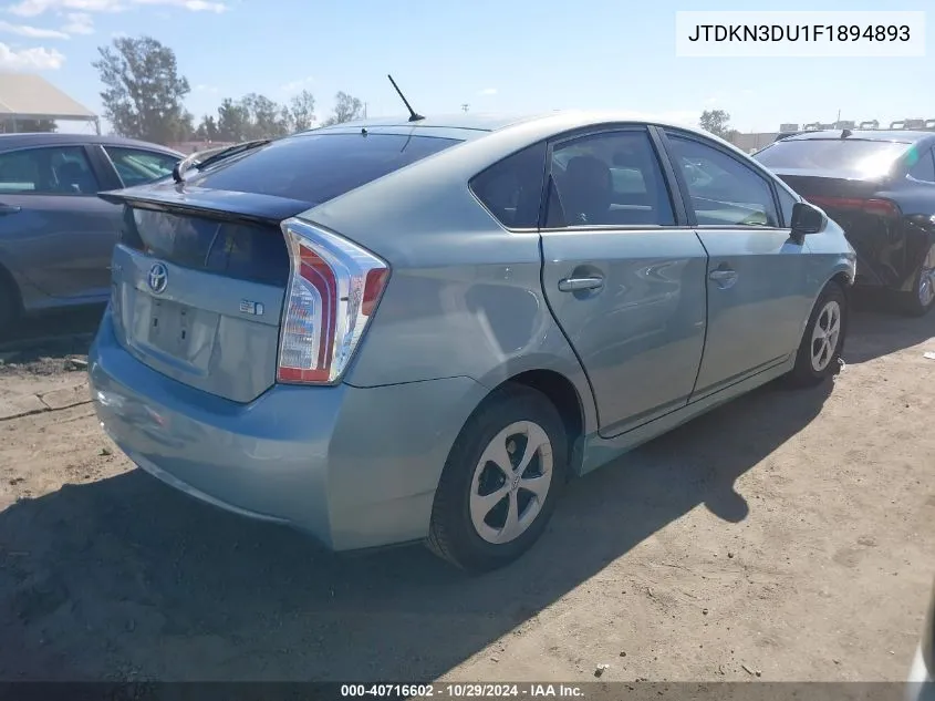 JTDKN3DU1F1894893 2015 Toyota Prius Two