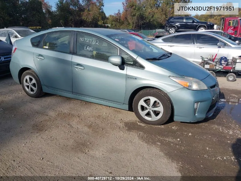 2015 Toyota Prius Four VIN: JTDKN3DU2F1971951 Lot: 40729712