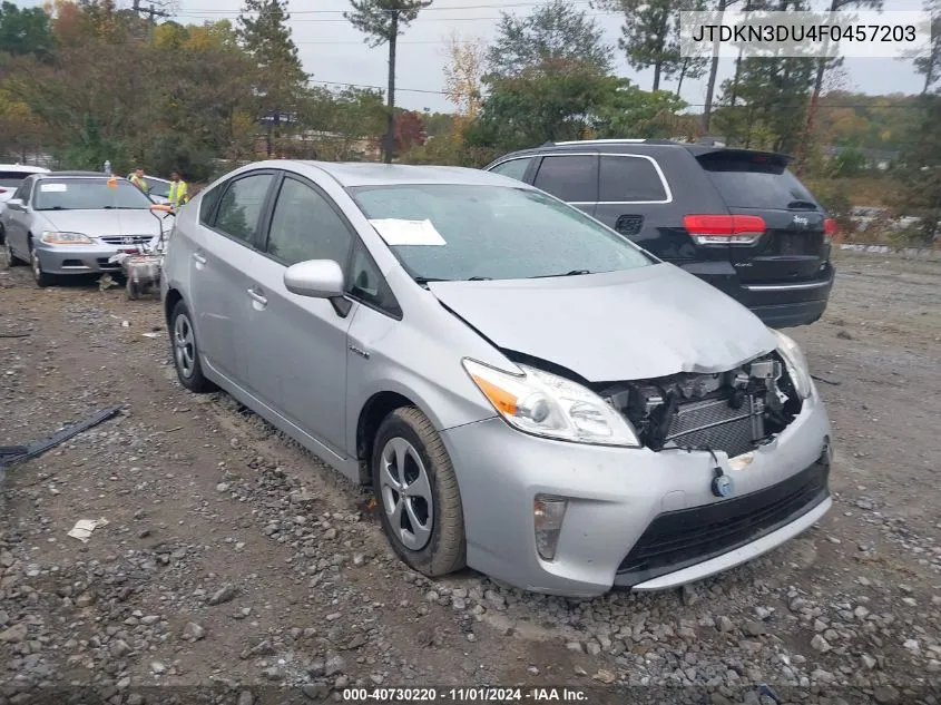 2015 Toyota Prius Two VIN: JTDKN3DU4F0457203 Lot: 40730220