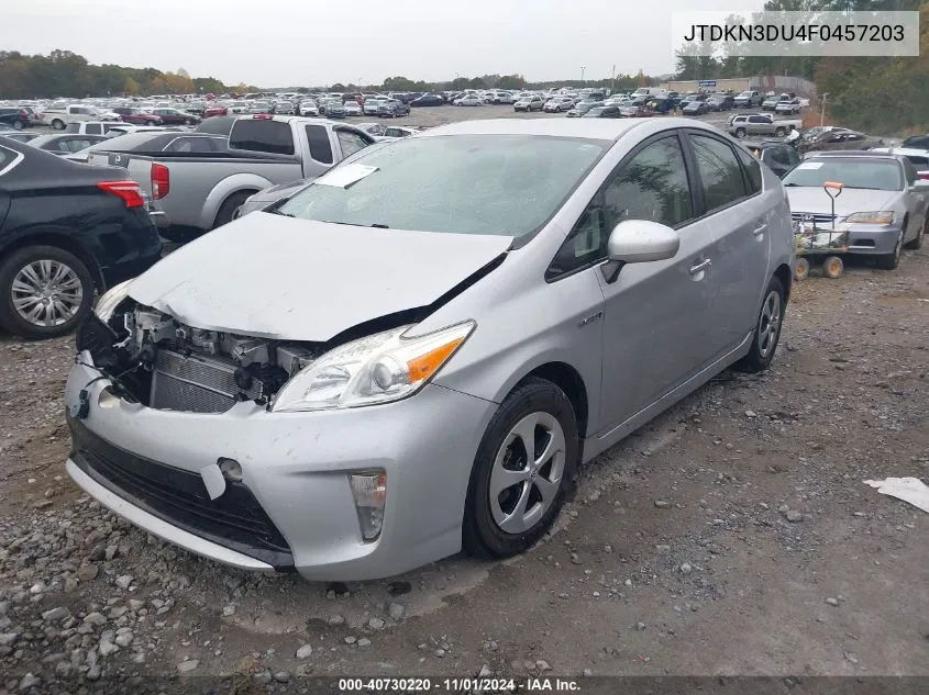 2015 Toyota Prius Two VIN: JTDKN3DU4F0457203 Lot: 40730220