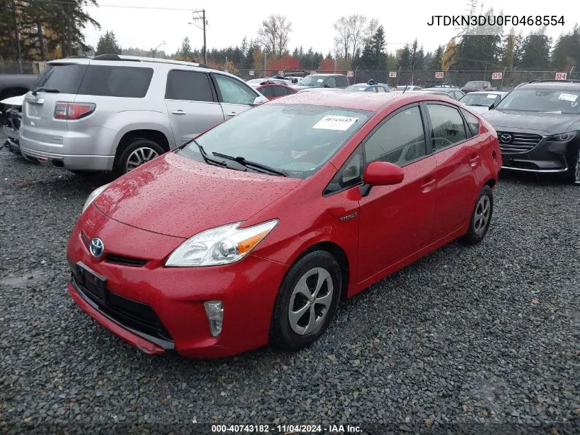 2015 Toyota Prius Two VIN: JTDKN3DU0F0468554 Lot: 40743182