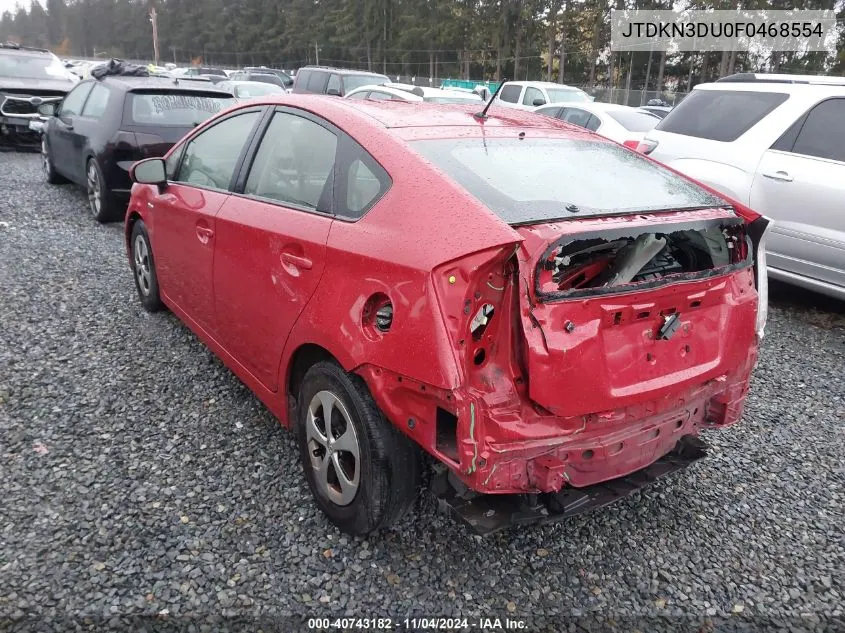 JTDKN3DU0F0468554 2015 Toyota Prius Two