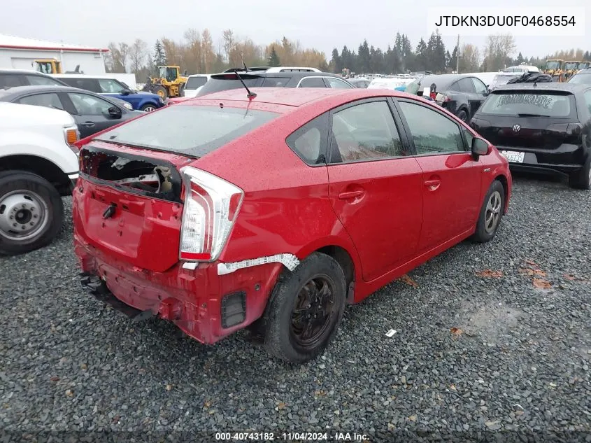 JTDKN3DU0F0468554 2015 Toyota Prius Two