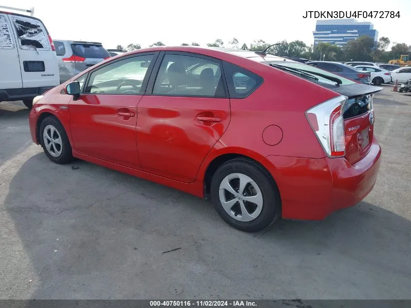 JTDKN3DU4F0472784 2015 Toyota Prius