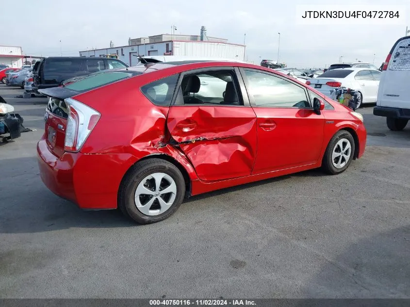 JTDKN3DU4F0472784 2015 Toyota Prius