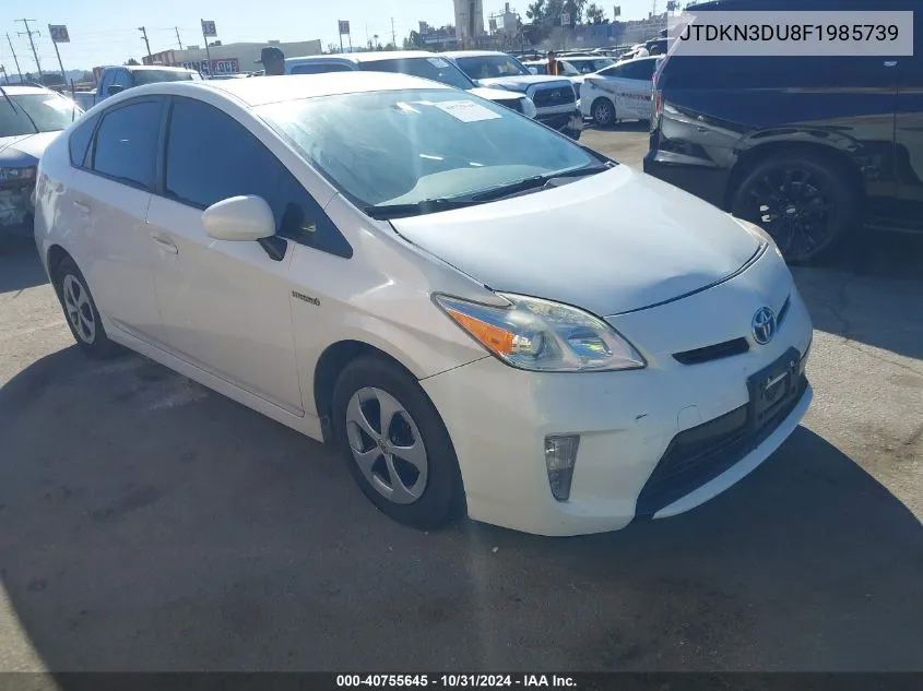 JTDKN3DU8F1985739 2015 Toyota Prius Two