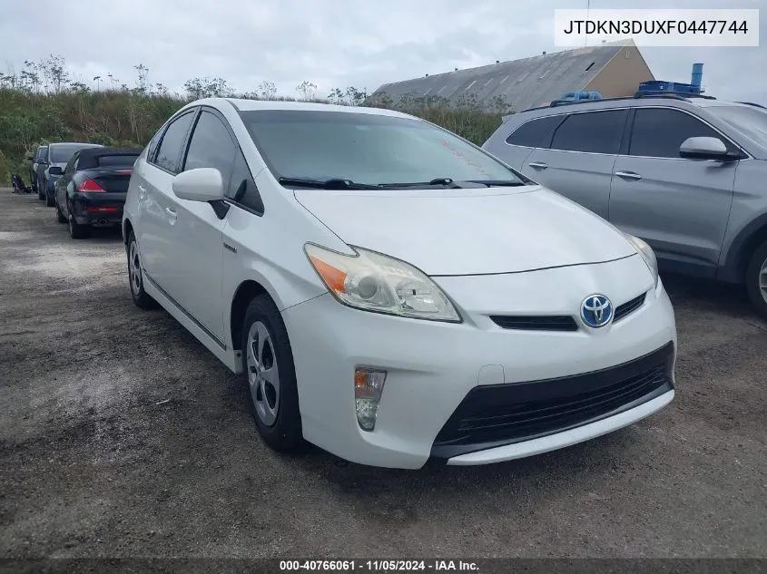 2015 Toyota Prius Four VIN: JTDKN3DUXF0447744 Lot: 40766061