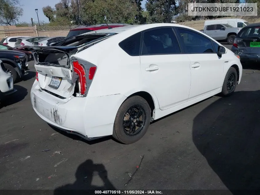 2015 Toyota Prius Two VIN: JTDKN3DU8F1921023 Lot: 40770518