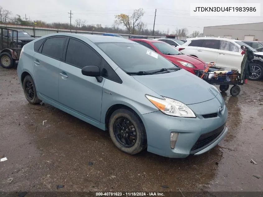 2015 Toyota Prius Two VIN: JTDKN3DU4F1983986 Lot: 40781623