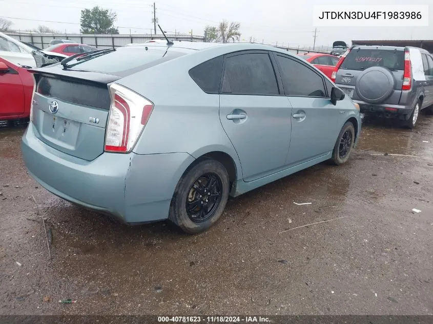 2015 Toyota Prius Two VIN: JTDKN3DU4F1983986 Lot: 40781623