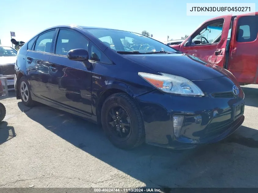 2015 Toyota Prius Two VIN: JTDKN3DU8F0450271 Lot: 40824744