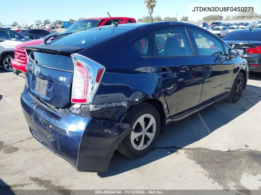 2015 Toyota Prius Two VIN: JTDKN3DU8F0450271 Lot: 40824744