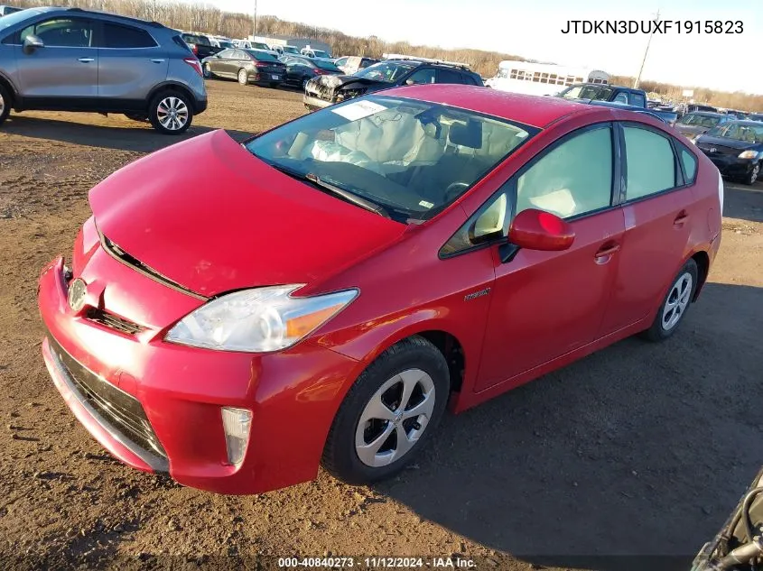 2015 Toyota Prius Four VIN: JTDKN3DUXF1915823 Lot: 40840273