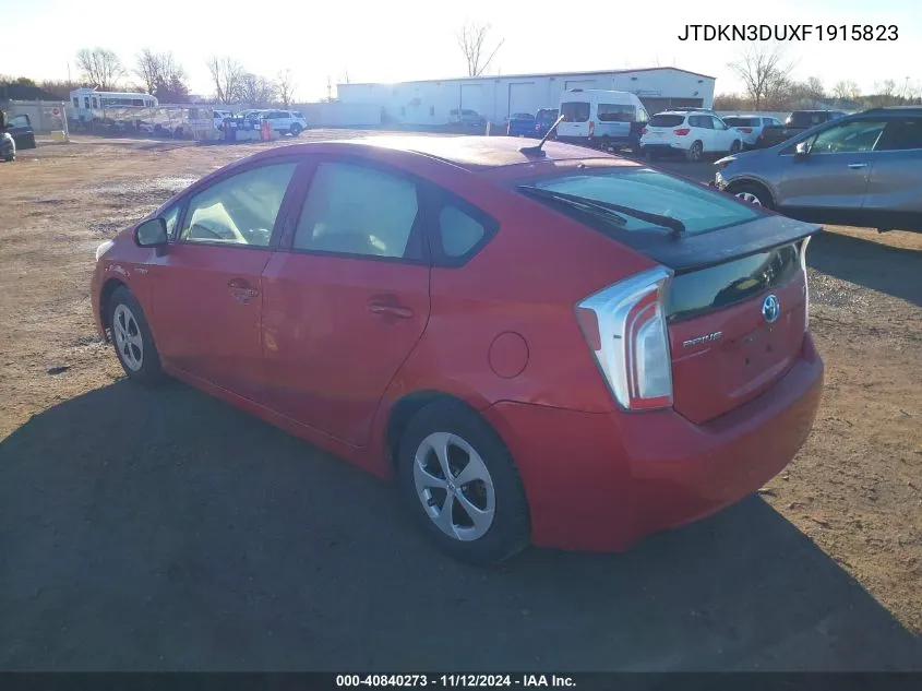 2015 Toyota Prius Four VIN: JTDKN3DUXF1915823 Lot: 40840273