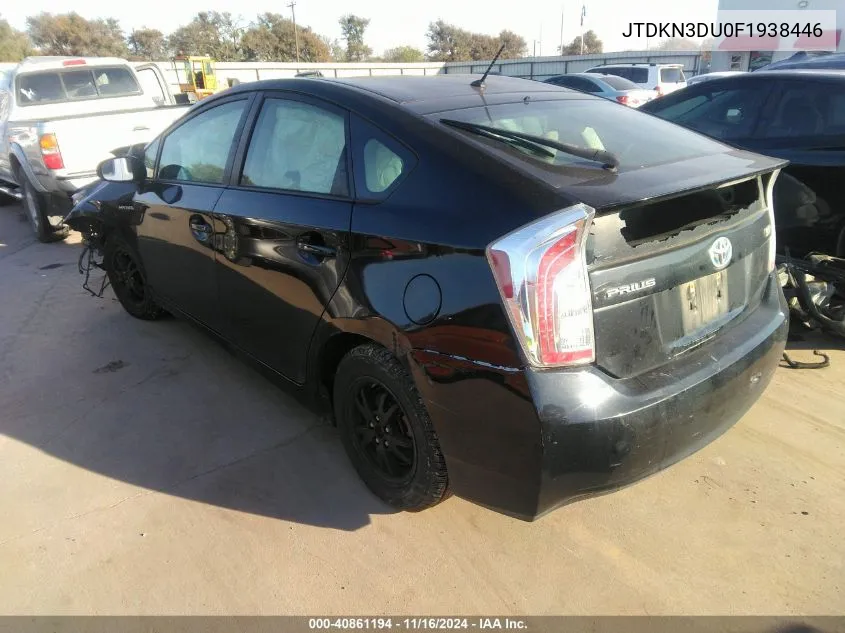 2015 Toyota Prius Two VIN: JTDKN3DU0F1938446 Lot: 40861194