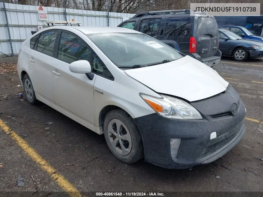 2015 Toyota Prius VIN: JTDKN3DU5F1910738 Lot: 40861548