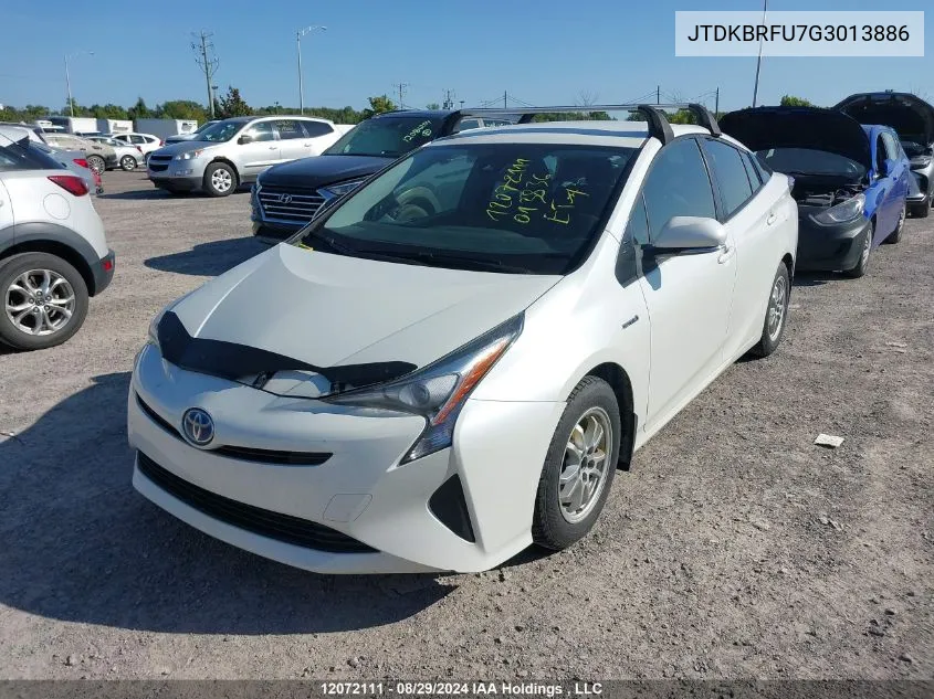 JTDKBRFU7G3013886 2016 Toyota Prius