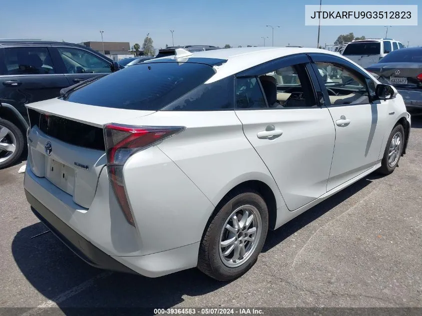 JTDKARFU9G3512823 2016 Toyota Prius Four