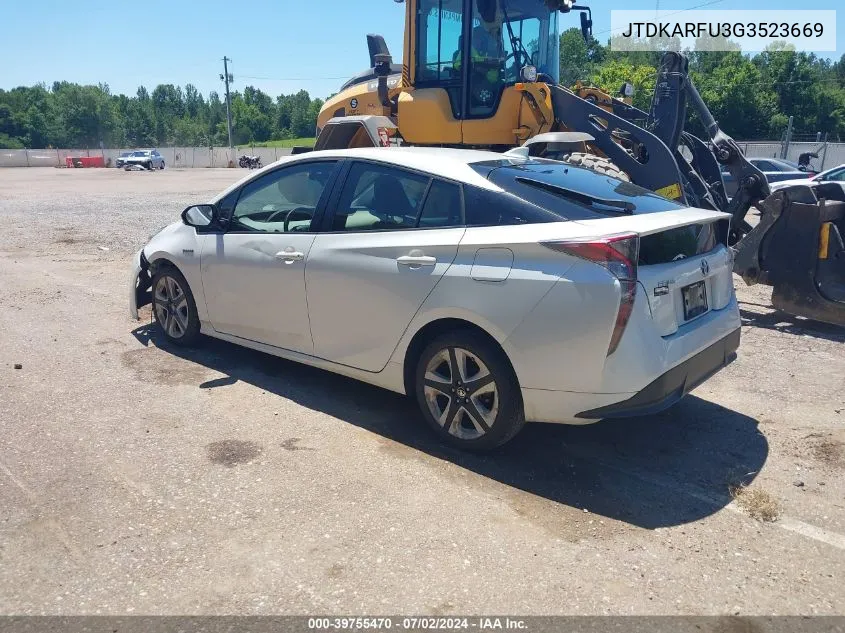 2016 Toyota Prius Four Touring VIN: JTDKARFU3G3523669 Lot: 39755470