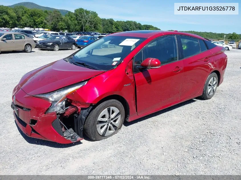 JTDKARFU1G3526778 2016 Toyota Prius Four