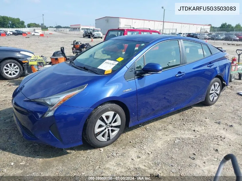 2016 Toyota Prius Two Eco VIN: JTDKARFU5G3503083 Lot: 39953150