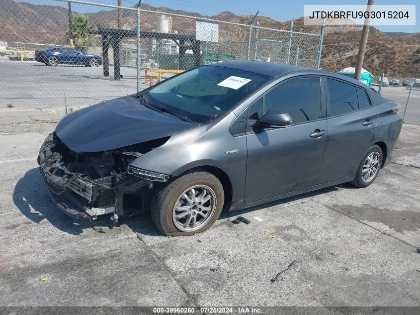 JTDKBRFU9G3015204 2016 Toyota Prius Two