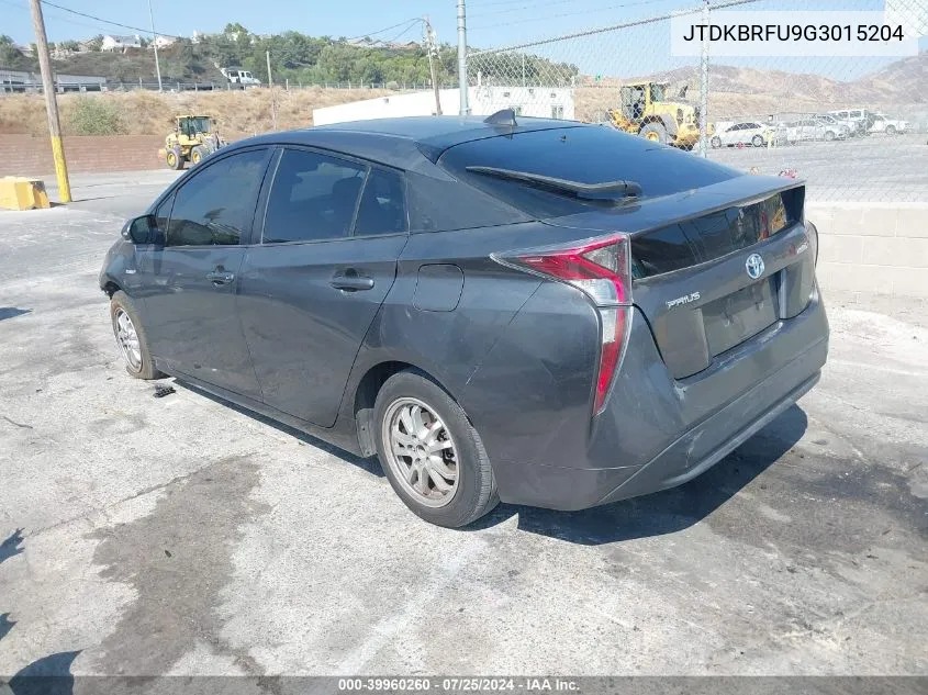 JTDKBRFU9G3015204 2016 Toyota Prius Two