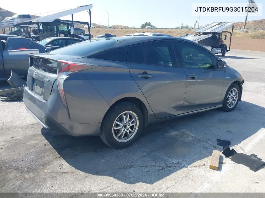 JTDKBRFU9G3015204 2016 Toyota Prius Two