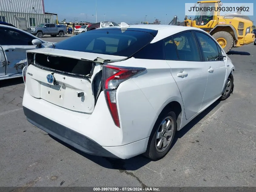 2016 Toyota Prius Two VIN: JTDKBRFU9G3019902 Lot: 39970290