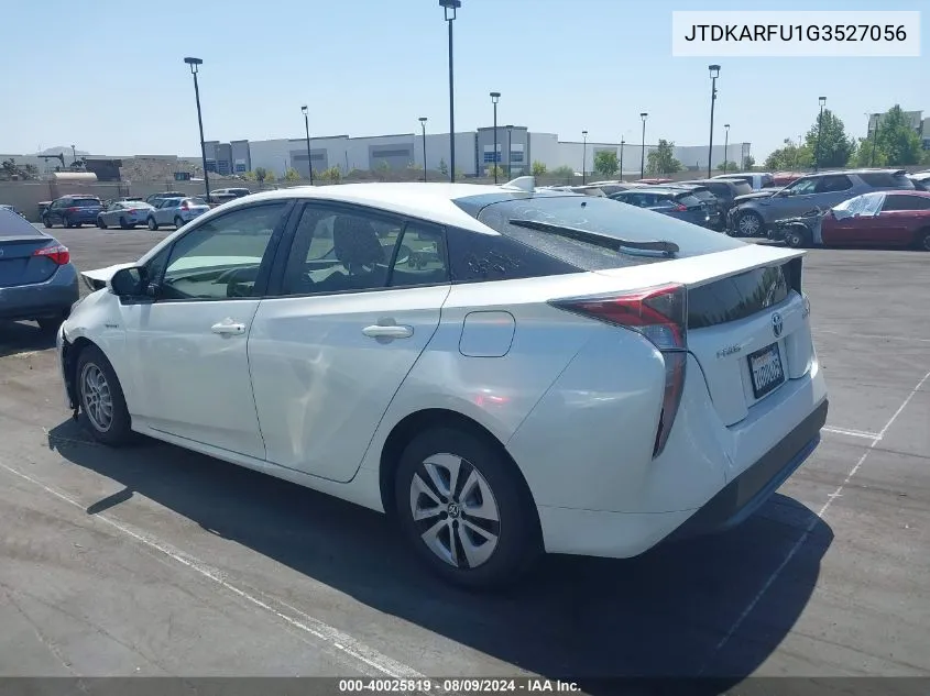 2016 Toyota Prius Three VIN: JTDKARFU1G3527056 Lot: 40025819