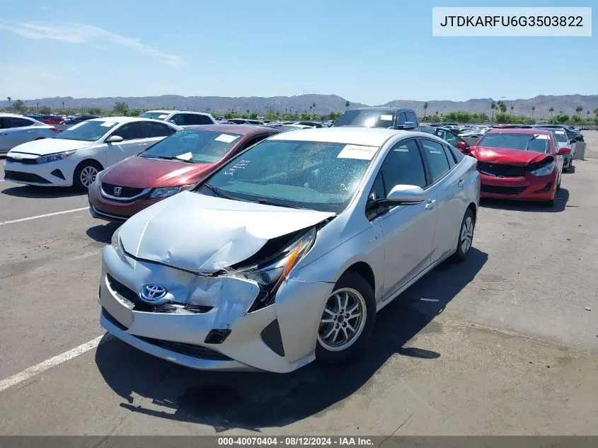 JTDKARFU6G3503822 2016 Toyota Prius Two Eco