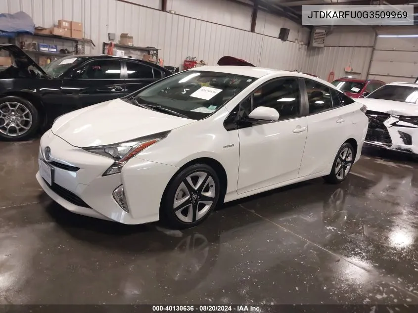 2016 Toyota Prius Three Touring VIN: JTDKARFU0G3509969 Lot: 40130636