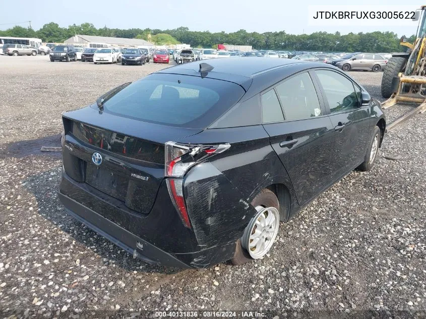 2016 Toyota Prius Two VIN: JTDKBRFUXG3005622 Lot: 40131836