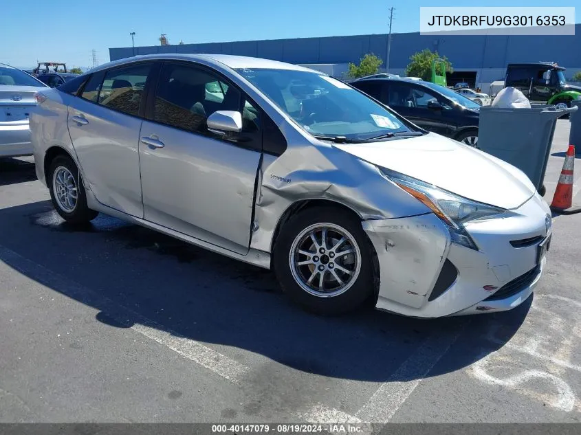 JTDKBRFU9G3016353 2016 Toyota Prius Two