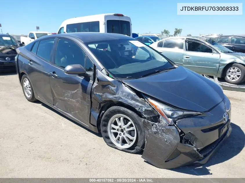 2016 Toyota Prius Two VIN: JTDKBRFU7G3008333 Lot: 40157082