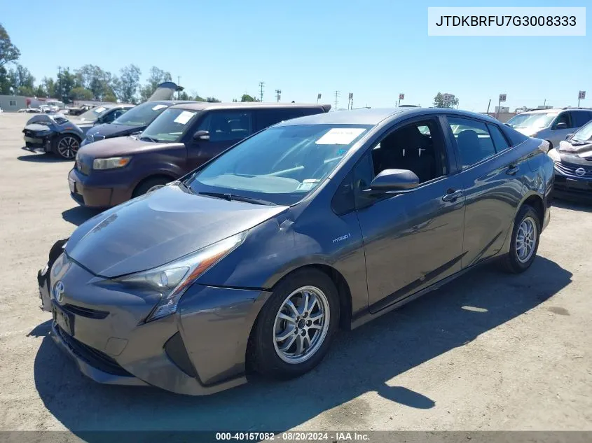 JTDKBRFU7G3008333 2016 Toyota Prius Two