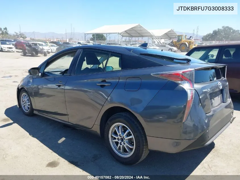 JTDKBRFU7G3008333 2016 Toyota Prius Two