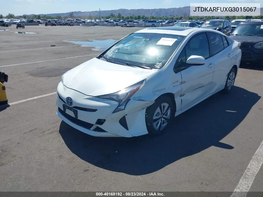 2016 Toyota Prius Four VIN: JTDKARFUXG3015067 Lot: 40168192