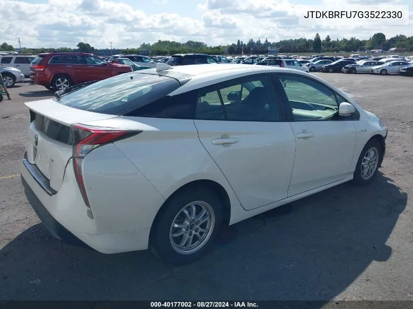 2016 Toyota Prius Two VIN: JTDKBRFU7G3522330 Lot: 40177002