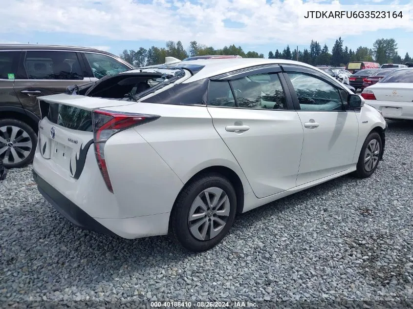 2016 Toyota Prius Four VIN: JTDKARFU6G3523164 Lot: 40186410