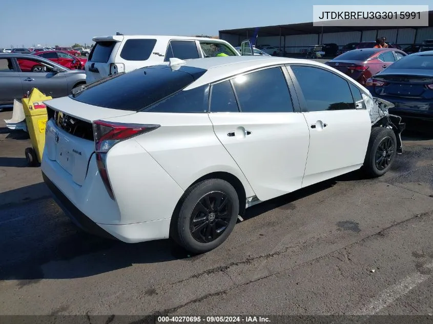 2016 Toyota Prius Two VIN: JTDKBRFU3G3015991 Lot: 40270695