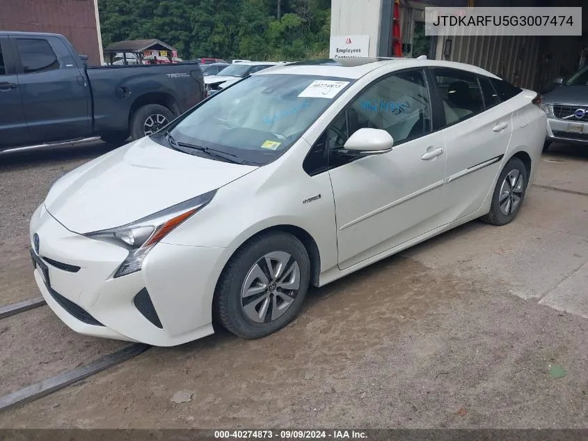 2016 Toyota Prius Four VIN: JTDKARFU5G3007474 Lot: 40274873