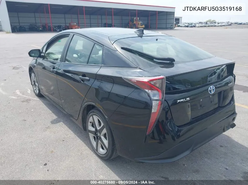 JTDKARFU5G3519168 2016 Toyota Prius