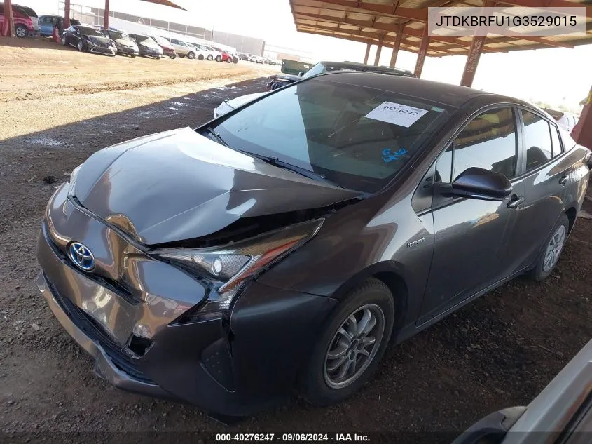 2016 Toyota Prius Two VIN: JTDKBRFU1G3529015 Lot: 40276247