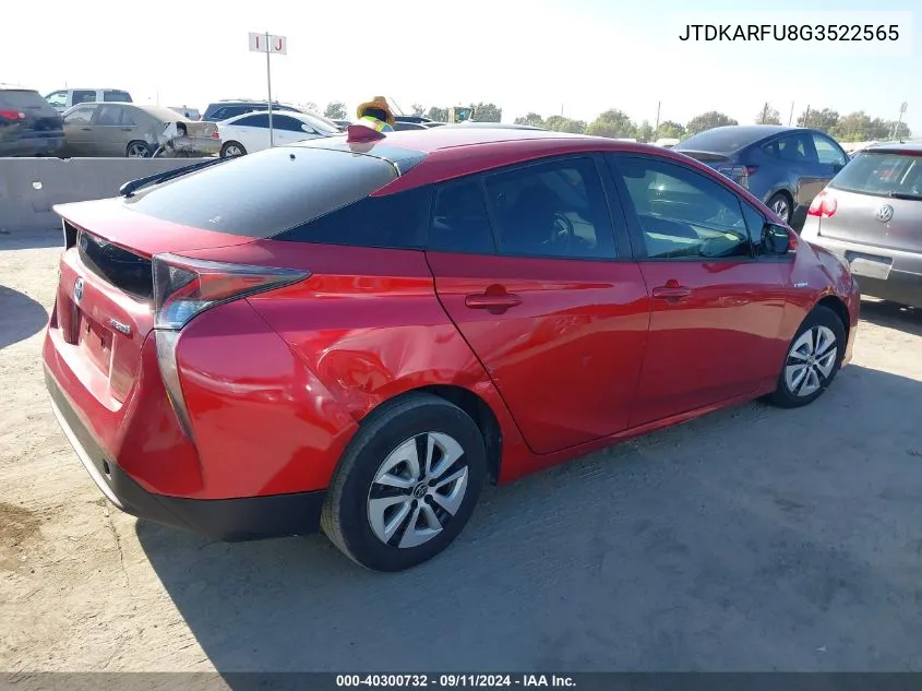 JTDKARFU8G3522565 2016 Toyota Prius Three Touring